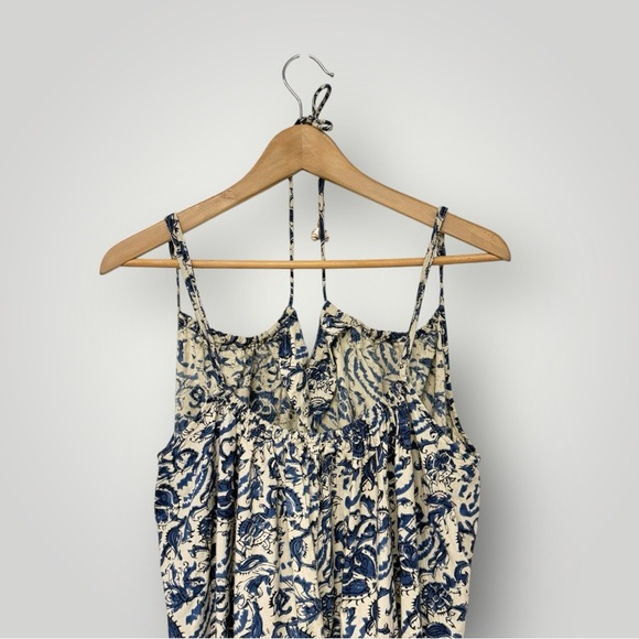 NWOT Natural Life Mara Midi Sundress Ivory Blue Vines Size L - Picture 9 of 11